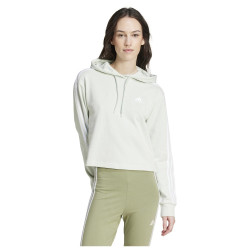 Adidas Γυναικείο φούτερ Essentials 3-Stripes French Terry Cropped Hoodie
